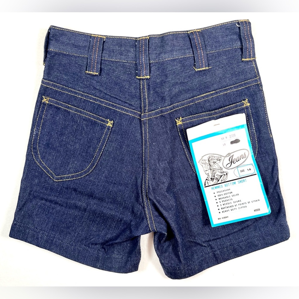 VINTAGE Girls Denim Shorts Size 14 Montgomery Ward NWT 80s 90s NOS Deadstock